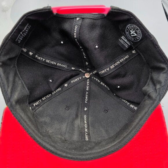 47 Brand Chicago Cubs Snapback Hat Cap One Size Black Multicolor Palm Brim - Picture 7 of 9